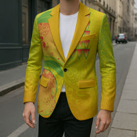 Hawaiian Mango Blazer Polynesian Art Pattern and Kakau Tattoo LT03 - Polynesian Pride