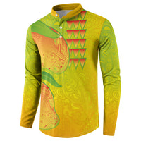 Hawaiian Mango Button Sweatshirt Polynesian Art Pattern and Kakau Tattoo LT03 - Polynesian Pride