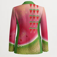 Hawaiian Watermelon Blazer with Kakau Art Tattoo LT03 - Polynesian Pride