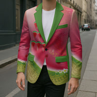 Hawaiian Watermelon Blazer with Kakau Art Tattoo LT03 - Polynesian Pride