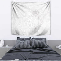Tonga Faka Sepitema Tapestry Ngatu Pattern with Plumeria and Hibiscus