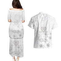 Tonga Faka Sepitema Couples Matching Puletasi and Hawaiian Shirt Ngatu and Floral Pattern with Blooming Hibiscus LT03 - Polynesian Pride