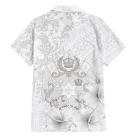 Tonga Faka Sepitema Family Matching Long Sleeve Bodycon Dress and Hawaiian Shirt Ngatu and Floral Pattern with Blooming Hibiscus LT03 - Polynesian Pride