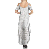 Tonga Faka Sepitema Family Matching Summer Maxi Dress and Hawaiian Shirt Ngatu and Floral Pattern with Blooming Hibiscus LT03 - Polynesian Pride