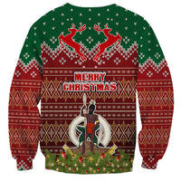 Vanuatu Christmas Sweatshirt Pig Tusk Beautiful Merry Xmas Snowflake LT03 - Polynesian Pride