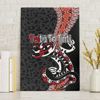 Aotearoa Toitu Te Tiriti Canvas Wall Art Maori Taniwha Haka - Honour the Treaty LT03 Without Frame Black - Polynesian Pride