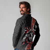 Aotearoa Toitu Te Tiriti Long Sleeve Polo Shirt Maori Taniwha Haka - Honour the Treaty LT03 - Polynesian Pride