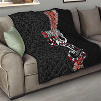 Aotearoa Toitu Te Tiriti Quilt Maori Taniwha Haka - Honour the Treaty LT03 - Polynesian Pride