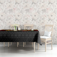 Hawaiian Elements and Polynesian Tattoo Tablecloth