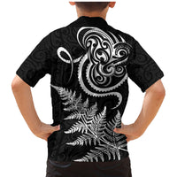 New Zealand Octopus Tattoo and Fern Family Matching Mermaid Dress and Hawaiian Shirt Maori Pattern LT03 - Polynesian Pride