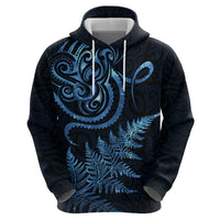 New Zealand Octopus Tattoo and Fern Zip Hoodie Maori Pattern Matariki Style LT03 - Polynesian Pride
