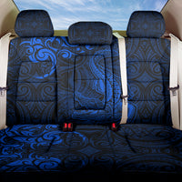 New Zealand Crocodile Tattoo and Fern Back Car Seat Cover Maori Pattern Blue Color LT03 One Size Blue - Polynesian Pride