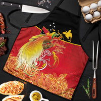 Papua New Guinea Independence Day Apron Happy Anniversary 50th Bird-of-paradise Melanesian Tattoos LT03 Black - Polynesian Pride