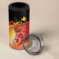 Papua New Guinea Independence Day 4 in 1 Can Cooler Tumbler Happy Anniversary 50th Bird-of-paradise Melanesian Tattoos LT03 - Polynesian Pride