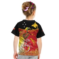 Papua New Guinea Independence Day Kid T Shirt Happy Anniversary 50th Bird-of-paradise Melanesian Tattoos LT03 - Polynesian Pride