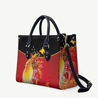 Papua New Guinea Independence Day Leather Bag Happy Anniversary 50th Bird-of-paradise Melanesian Tattoos LT03 Black - Polynesian Pride
