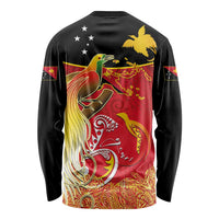 Papua New Guinea Independence Day Long Sleeve Shirt Happy Anniversary 50th Bird-of-paradise Melanesian Tattoos LT03 - Polynesian Pride