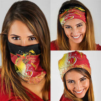 Papua New Guinea Independence Day Neck Gaiter Happy Anniversary 50th Bird-of-paradise Melanesian Tattoos LT03 - Polynesian Pride