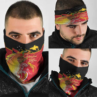 Papua New Guinea Independence Day Neck Gaiter Happy Anniversary 50th Bird-of-paradise Melanesian Tattoos LT03 - Polynesian Pride
