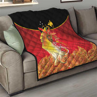 Papua New Guinea Independence Day Quilt Happy Anniversary 50th Bird-of-paradise Melanesian Tattoos LT03 - Polynesian Pride