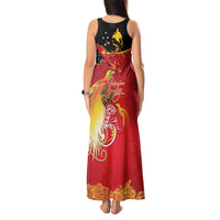 Papua New Guinea Independence Day Tank Maxi Dress Happy Anniversary 50th Bird-of-paradise Melanesian Tattoos LT03 - Polynesian Pride