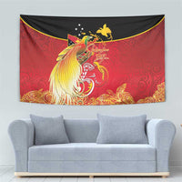 Papua New Guinea Independence Day Tapestry Happy Anniversary 50th Bird-of-paradise Melanesian Tattoos LT03 - Polynesian Pride