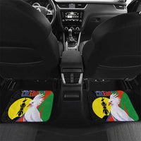 New Caledonia Car Mats Kagu Bird and The Seal with Melanesian Culture LT03 Set 2pcs - Back Black - Polynesian Pride