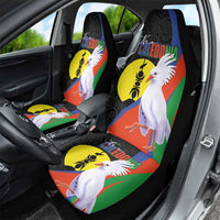 New Caledonia Car Seat Cover Kagu Bird and The Seal with Melanesian Culture LT03 - Polynesian Pride