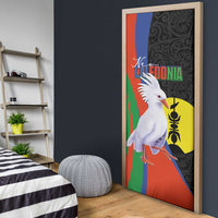New Caledonia Door Cover Kagu Bird and The Seal with Melanesian Culture LT03 - Polynesian Pride