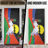 New Caledonia Door Cover Kagu Bird and The Seal with Melanesian Culture LT03 - Polynesian Pride