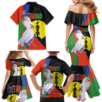 New Caledonia Family Matching Mermaid Dress and Hawaiian Shirt Kagu Bird and The Seal with Melanesian Culture LT03 - Polynesian Pride
