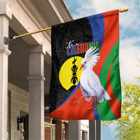 New Caledonia Garden Flag Kagu Bird and The Seal with Melanesian Culture LT03 House Flag Black - Polynesian Pride