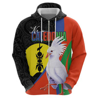 New Caledonia Hoodie Kagu Bird and The Seal with Melanesian Culture LT03 - Polynesian Pride