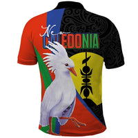 New Caledonia Polo Shirt Kagu Bird and The Seal with Melanesian Culture LT03 - Polynesian Pride