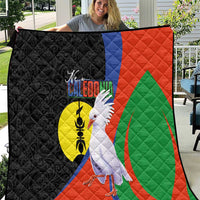 New Caledonia Quilt Kagu Bird and The Seal with Melanesian Culture LT03 Black - Polynesian Pride