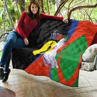 New Caledonia Quilt Kagu Bird and The Seal with Melanesian Culture LT03 - Polynesian Pride