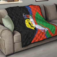 New Caledonia Quilt Kagu Bird and The Seal with Melanesian Culture LT03 - Polynesian Pride