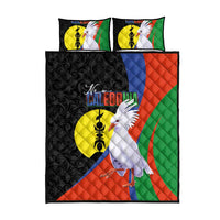 New Caledonia Quilt Bed Set Kagu Bird and The Seal with Melanesian Culture LT03 - Polynesian Pride