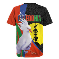 New Caledonia Rugby Jersey Kagu Bird and The Seal with Melanesian Culture LT03 - Polynesian Pride