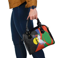 New Caledonia Shoulder Handbag Kagu Bird and The Seal with Melanesian Culture LT03 - Polynesian Pride