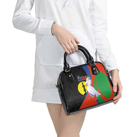 New Caledonia Shoulder Handbag Kagu Bird and The Seal with Melanesian Culture LT03 - Polynesian Pride