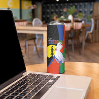 New Caledonia Skinny Tumbler Kagu Bird and The Seal with Melanesian Culture LT03 - Polynesian Pride