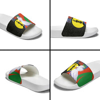 New Caledonia Slide Sandals Kagu Bird and The Seal with Melanesian Culture LT03 - Polynesian Pride