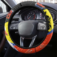 New Caledonia Steering Wheel Cover Kagu Bird and The Seal with Melanesian Culture LT03 - Polynesian Pride