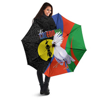 New Caledonia Umbrella Kagu Bird and The Seal with Melanesian Culture LT03 - Polynesian Pride