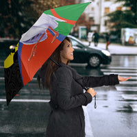 New Caledonia Umbrella Kagu Bird and The Seal with Melanesian Culture LT03 - Polynesian Pride