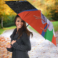 New Caledonia Umbrella Kagu Bird and The Seal with Melanesian Culture LT03 - Polynesian Pride