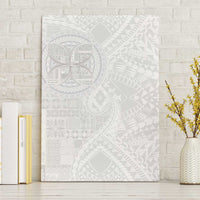 Samoan Culture-Lotu Tamaiti Canvas Wall Art Siapo and Polynesian Art Tattoos LT03 Without Frame White - Polynesian Pride