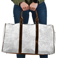 Samoan Culture-Lotu Tamaiti Travel Bag Siapo and Polynesian Art Tattoos LT03 White - Polynesian Pride