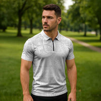 Samoan Culture-Lotu Tamaiti Zipper Polo Shirt Siapo and Polynesian Art Tattoos LT03 - Polynesian Pride